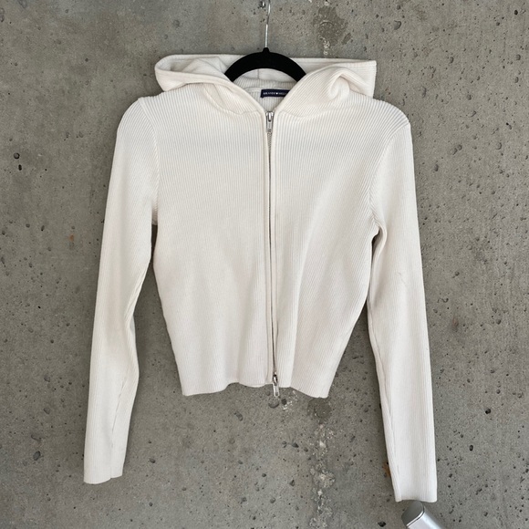 Brandy Melville Sweaters - Brandy Melville Arden Ribbed Zip Up Sweater